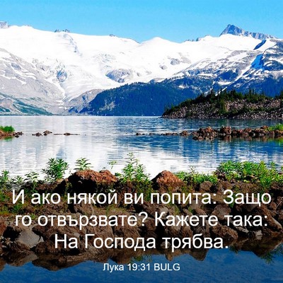 Picture 03 - Лука 19:31 BULG - И ако някой ви попита: Защо - Bible Verse Picture