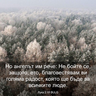 Picture 03 - Лука 2:10 BULG - Но ангелът им рече: Не - Bible Verse Picture