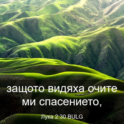 Picture 03 - Лука 2:30 BULG - защото видяха очите ми - Bible Verse Picture