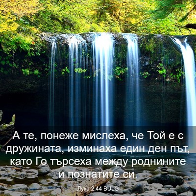 Picture 03 - Лука 2:44 BULG - А те, понеже мислеха, че Той - Bible Verse Picture