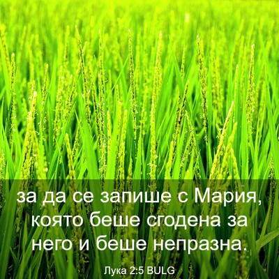 Picture 03 - Лука 2:5 BULG - за да се запише с Мария, - Bible Verse Picture