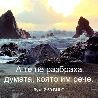 Picture 03 - Лука 2:50 BULG - А те не разбраха думата, - Bible Verse Picture