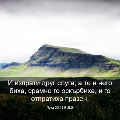 Picture 03 - Лука 20:11 BULG - И изпрати друг слуга; а те и - Bible Verse Picture