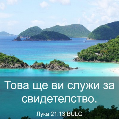 Picture 03 - Лука 21:13 BULG - Това ще ви служи за - Bible Verse Picture
