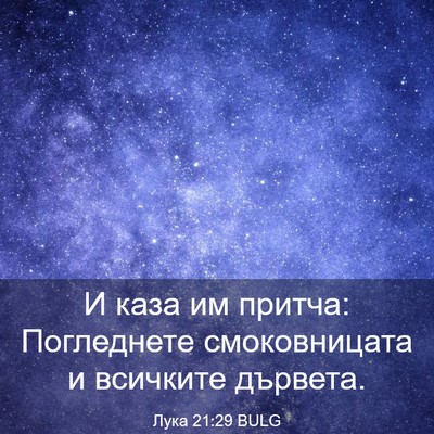 Picture 03 - Лука 21:29 BULG - И каза им притча: - Bible Verse Picture