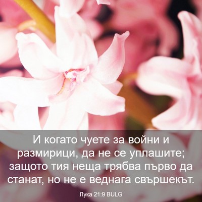 Picture 03 - Лука 21:9 BULG - И когато чуете за войни и - Bible Verse Picture