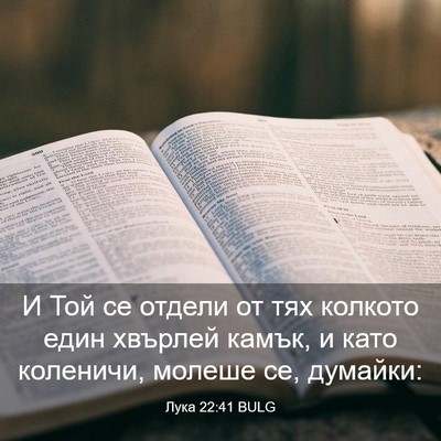 Picture 03 - Лука 22:41 BULG - И Той се отдели от тях - Bible Verse Picture