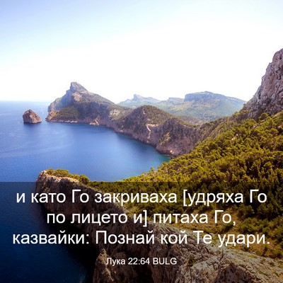 Picture 03 - Лука 22:64 BULG - и като Го закриваха [удряха - Bible Verse Picture