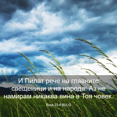 Picture 03 - Лука 23:4 BULG - И Пилат рече на главните - Bible Verse Picture