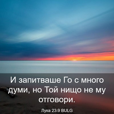 Picture 03 - Лука 23:9 BULG - И запитваше Го с много - Bible Verse Picture