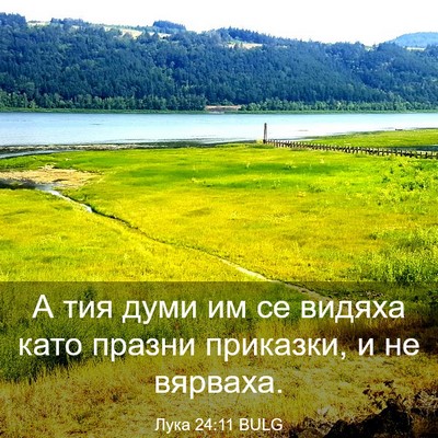 Picture 03 - Лука 24:11 BULG - А тия думи им се видяха - Bible Verse Picture