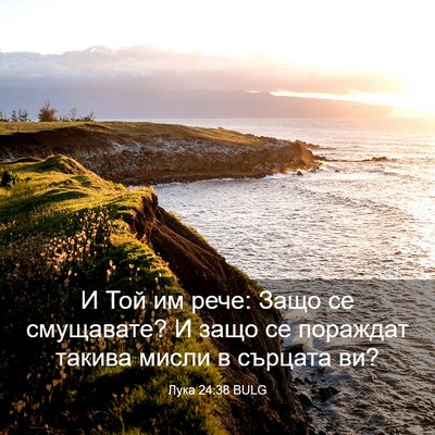Picture 03 - Лука 24:38 BULG - И Той им рече: Защо се - Bible Verse Picture