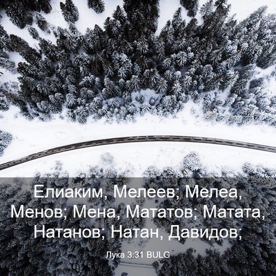 Picture 03 - Лука 3:31 BULG - Елиаким, Мелеев; Мелеа, - Bible Verse Picture