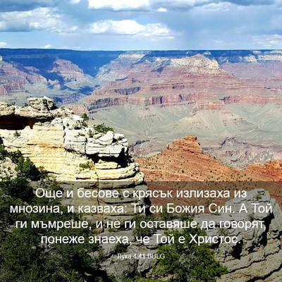 Picture 03 - Лука 4:41 BULG - Още и бесове с крясък - Bible Verse Picture