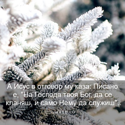 Picture 03 - Лука 4:8 BULG - А Исус в отговор му каза: - Bible Verse Picture