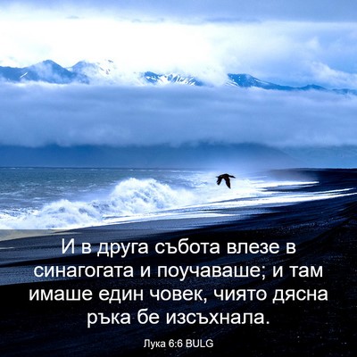 Picture 03 - Лука 6:6 BULG - И в друга събота влезе в - Bible Verse Picture