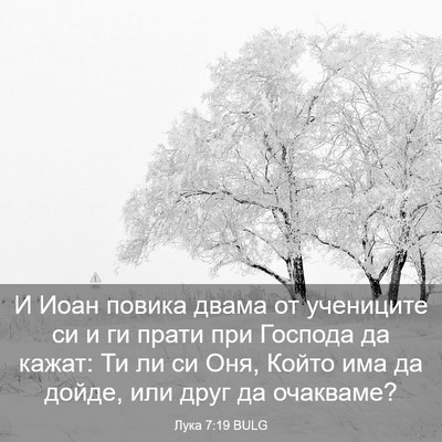 Picture 03 - Лука 7:19 BULG - И Иоан повика двама от - Bible Verse Picture