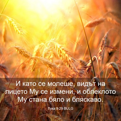 Picture 03 - Лука 9:29 BULG - И като се молеше, видът на - Bible Verse Picture
