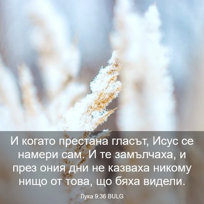 Picture 03 - Лука 9:36 BULG - И когато престана гласът, - Bible Verse Picture