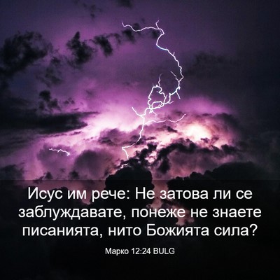 Picture 03 - Марко 12:24 BULG - Исус им рече: Не затова ли - Bible Verse Picture