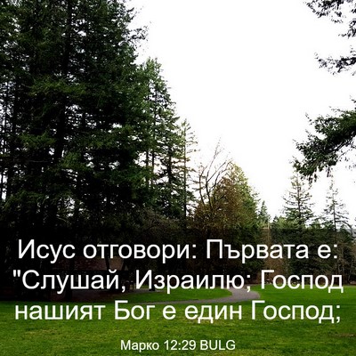 Picture 03 - Марко 12:29 BULG - Исус отговори: Първата е: - Bible Verse Picture