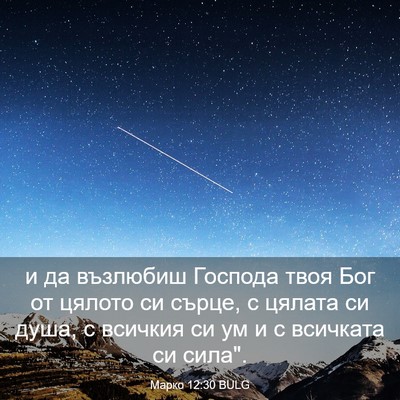 Picture 03 - Марко 12:30 BULG - и да възлюбиш Господа твоя - Bible Verse Picture
