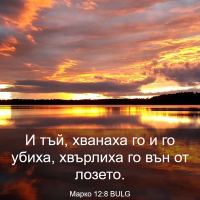 Picture 03 - Марко 12:8 BULG - И тъй, хванаха го и го - Bible Verse Picture