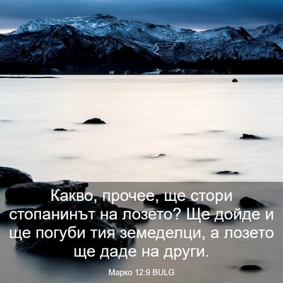 Picture 03 - Марко 12:9 BULG - Какво, прочее, ще стори - Bible Verse Picture