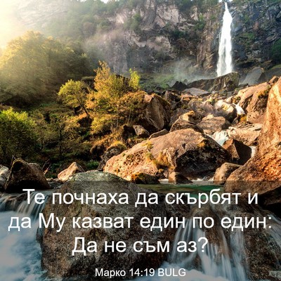 Picture 03 - Марко 14:19 BULG - Те почнаха да скърбят и да - Bible Verse Picture