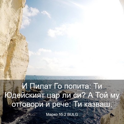 Picture 03 - Марко 15:2 BULG - И Пилат Го попита: Ти - Bible Verse Picture