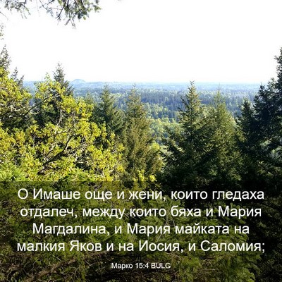 Picture 03 - Марко 15:4 BULG - О Имаше още и жени, които - Bible Verse Picture