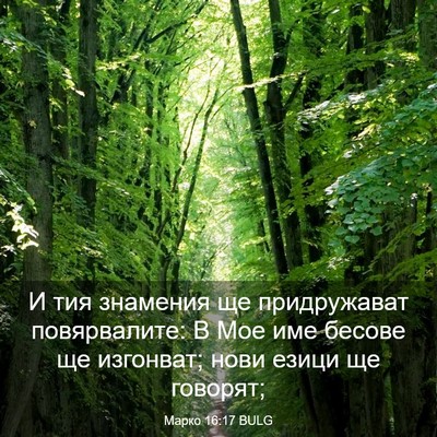 Picture 03 - Марко 16:17 BULG - И тия знамения ще - Bible Verse Picture