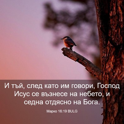 Picture 03 - Марко 16:19 BULG - И тъй, след като им говори, - Bible Verse Picture