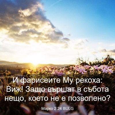 Picture 03 - Марко 2:24 BULG - И фарисеите Му рекоха: Виж! - Bible Verse Picture