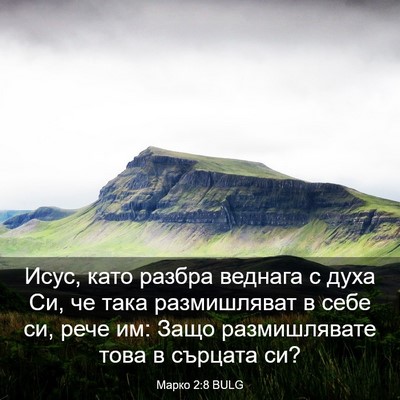 Picture 03 - Марко 2:8 BULG - Исус, като разбра веднага с - Bible Verse Picture