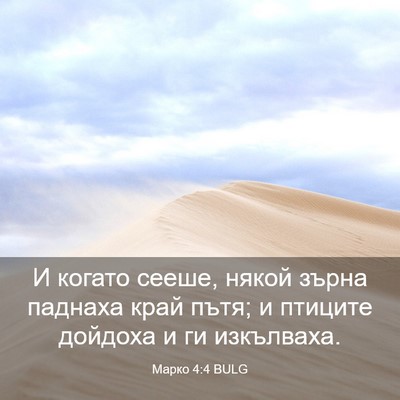 Picture 03 - Марко 4:4 BULG - И когато сееше, някой зърна - Bible Verse Picture