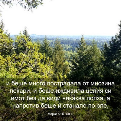 Picture 03 - Марко 5:26 BULG - и беше много пострадала от - Bible Verse Picture