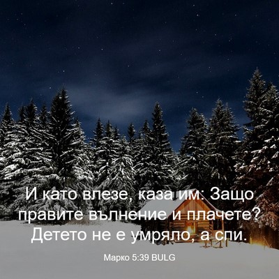 Picture 03 - Марко 5:39 BULG - И като влезе, каза им: Защо - Bible Verse Picture