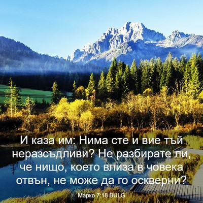 Picture 03 - Марко 7:18 BULG - И каза им: Нима сте и вие - Bible Verse Picture