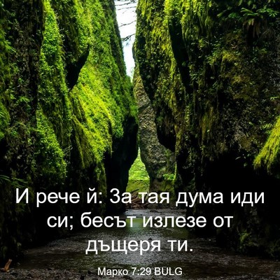 Picture 03 - Марко 7:29 BULG - И рече й: 3а тая дума иди си; - Bible Verse Picture