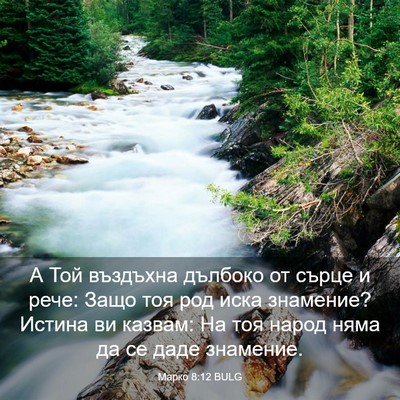 Picture 03 - Марко 8:12 BULG - А Той въздъхна дълбоко от - Bible Verse Picture