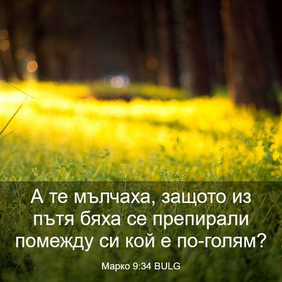 Picture 03 - Марко 9:34 BULG - А те мълчаха, защото из - Bible Verse Picture