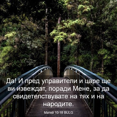 Picture 03 - Матей 10:18 BULG - Да! И пред управители и - Bible Verse Picture