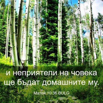 Picture 03 - Матей 10:36 BULG - и неприятели на човека ще - Bible Verse Picture