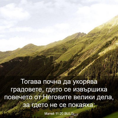 Picture 03 - Матей 11:20 BULG - Тогава почна да укорява - Bible Verse Picture