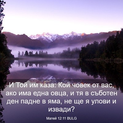 Picture 03 - Матей 12:11 BULG - И Той им каза: Кой човек от - Bible Verse Picture