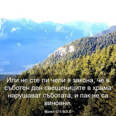 Picture 03 - Матей 12:5 BULG - Или не сте ли чели в закона, - Bible Verse Picture