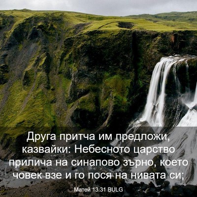 Picture 03 - Матей 13:31 BULG - Друга притча им предложи, - Bible Verse Picture