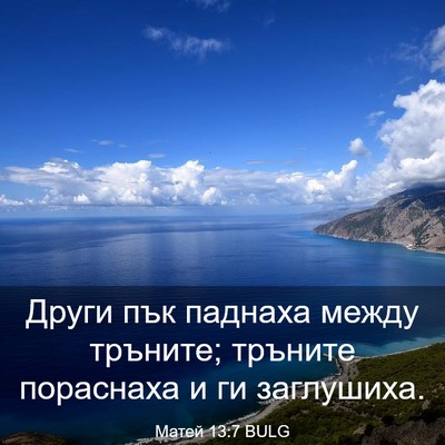 Picture 03 - Матей 13:7 BULG - Други пък паднаха между - Bible Verse Picture