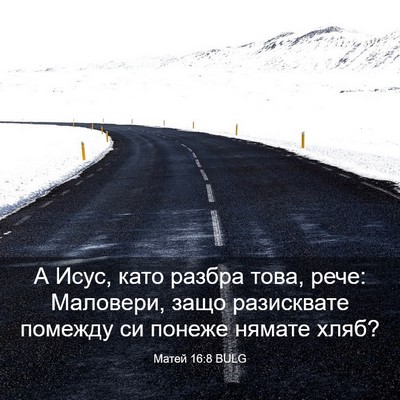 Picture 03 - Матей 16:8 BULG - А Исус, като разбра това, - Bible Verse Picture